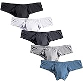 Faringoto Men's Brief Bikini U Convex Half Hip Briefs Low Rise Modal Shorts