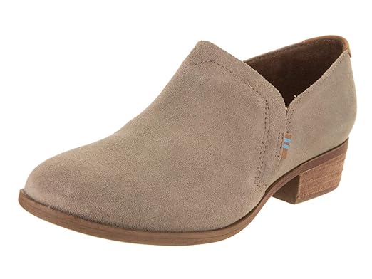 toms shaye booties in desert taupe suede