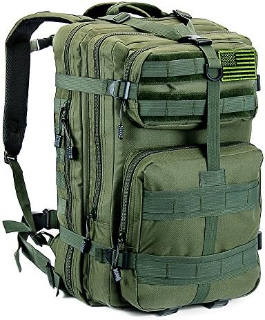 Military Tactical Backpack Large 50L Army Backpack 3 Day Assault Pack Molle Bug Out Bag for Outdoor Hiking Camping Trekking Hunting Multiple Color (Army Green, Large, 50L)