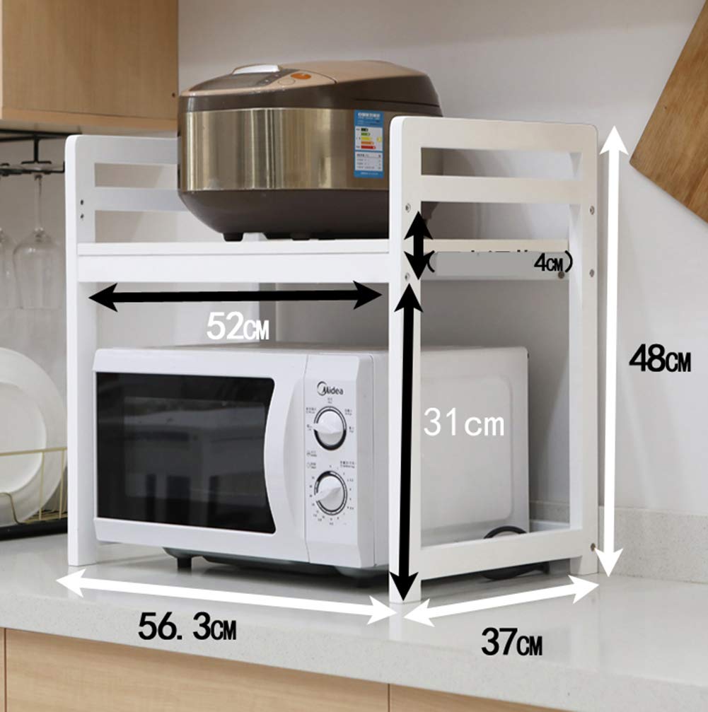 2 Capas De Madera Maciza Horno Microondas Horno Escritorio Cocina ...