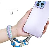 CHIWUTECH Boho Macrame Phone Wrist Strap, Cell Phone Lanyard with Tether Tab, Keychain Wristlet Charm, Anti-Loss Phone Chain