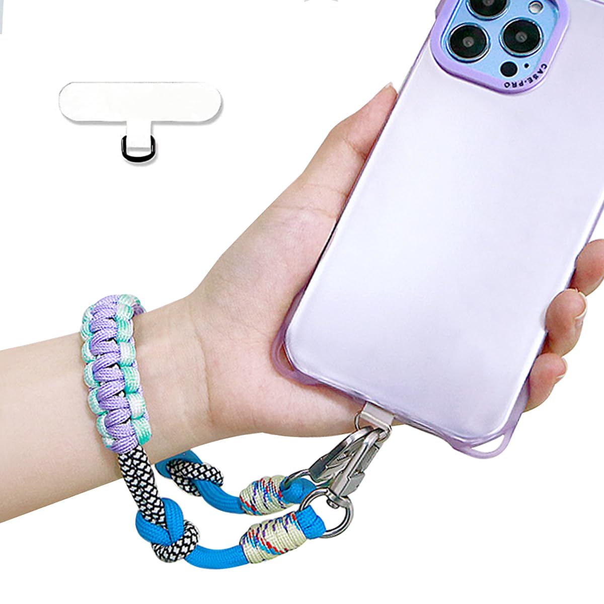 CHIWUTECH Boho Macrame Phone Wrist Strap, Cell Phone Lanyard with Tether Tab, Keychain Wristlet Charm, Anti-Loss Phone Chain
