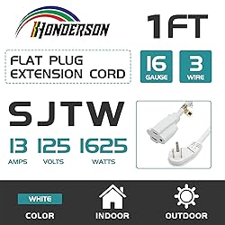 HONDERSON 3 Pack Flat Plug Indoor Extension