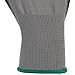 AmazonBasics Polyurethane Coated Work Gloves, Polyester Liner Fiber, Touch Screen, Grey, Size 8, M, 12-Pair