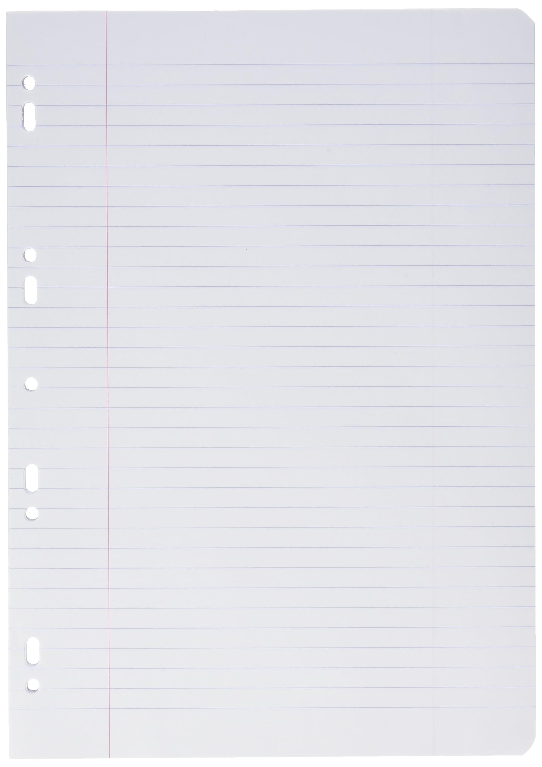 Clairefontaine 1733C - One Pack of Perforated Single Sheets - 50 Sheets - A4 21x29.7 cm - 100 Lined Pages with Margin - White Paper 90 g - Reusable Wallet