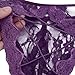 YiZYiF Men's Floral Lace Criss-Crossing Back Briefs Sissy Pouch Mooning Panties Purple Medium(Waist 26.0-40.0