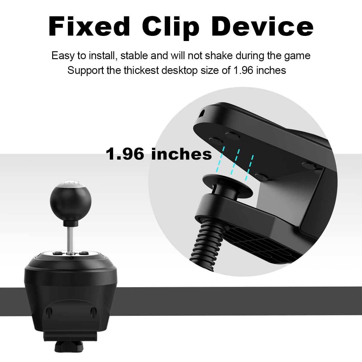 PXN A7 Gear Shifter, 6+1 Shift Lever with Handbrake & High/Low Gear Buttons, USB Compatible for PC, PS4, Xbox