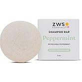 ZWS Essentials Peppermint Breeze Shampoo Bar, Vegan Solid Hair Cleanser with Refreshing Peppermint, for Oily Hair, Dandruff, and Psoriasis, Zero Waste, Travel-Friendly, Clean Beauty