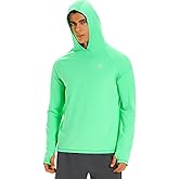 HODOSPORTS Mens UPF 50+ Sun Protection Hoodie Shirts Lightweight Rash Guard Long Sleeve Swim Shirts UV SPF Quick Dry T-Shirts