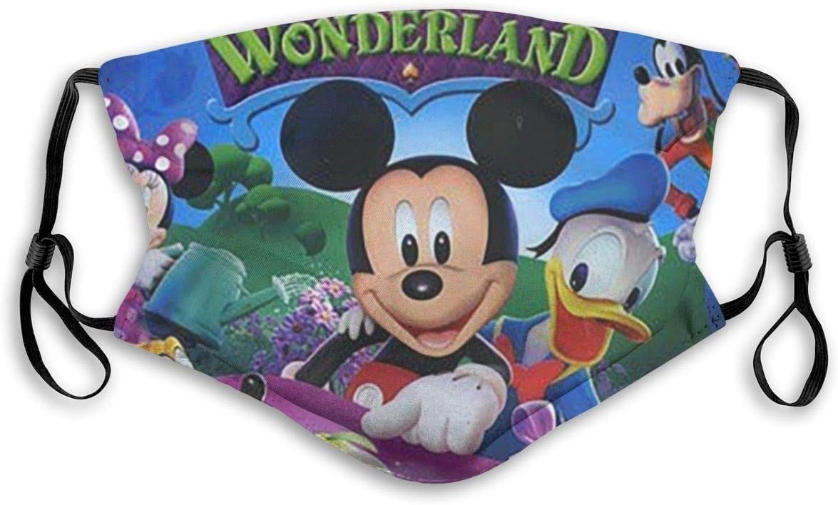 Mi_ckey Mo_use Anti Dust Mouth Face Cover Breathable Pollution Protection for Unisex Adult Kids