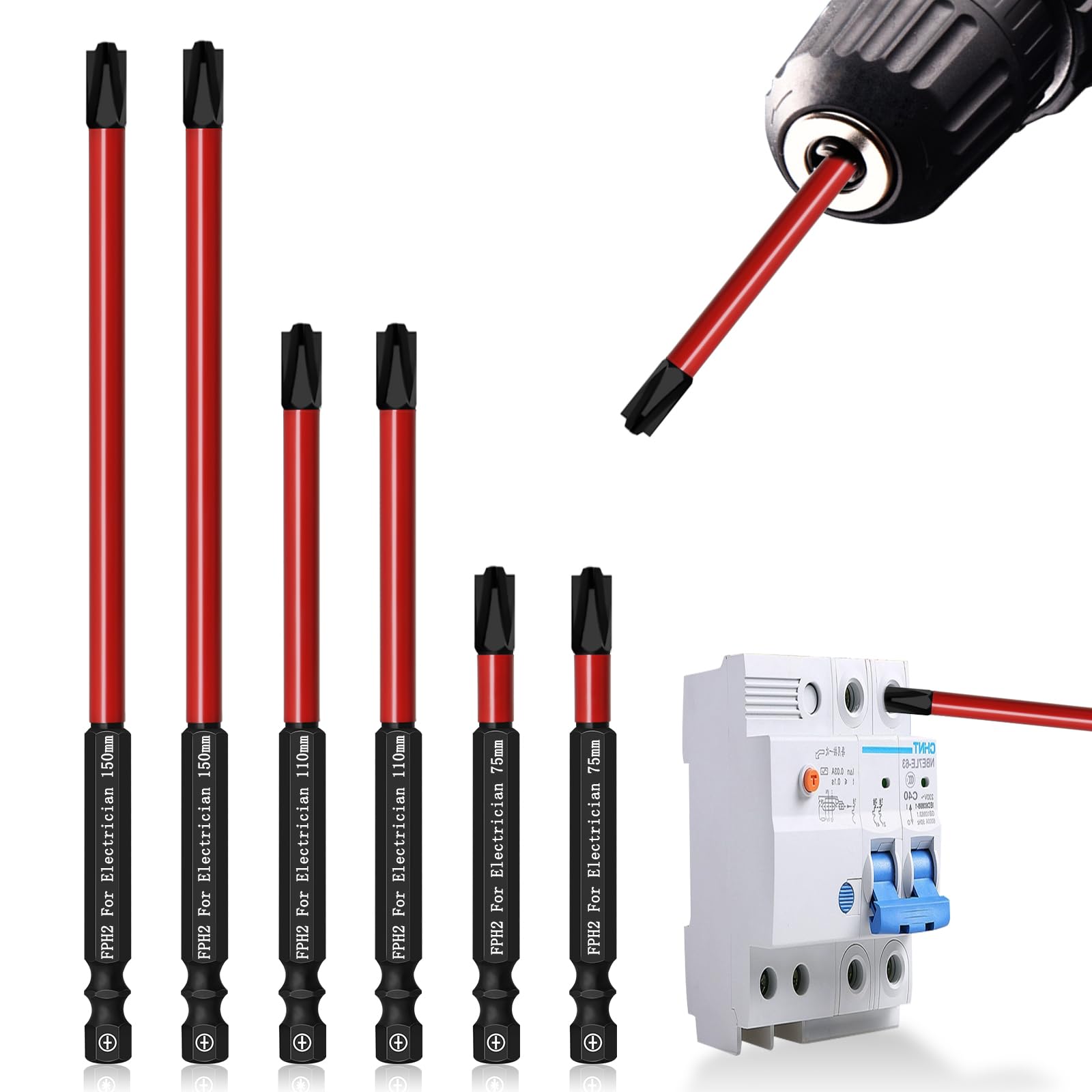 Phillips Slotted Bit Set - 6PCS LATTOOK Cross Head