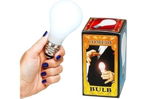 MilesMagic Magician's Comedy Magic Lamp Glow in Hand, Touch Model Gimmick with Magnetic Ring Light Push Bulb for Close Up Magic Trick, White
