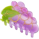 Fruit Grape Shaped Hair Claw Clip Fashion Summer Beach Medium Hair claw clips Strong Hold Hair Jaw Barrettes Hairpins Hair Ponytail Holder Decor Accessories for Women Thin Thick Curly Fine Hair