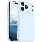 OTOFLY Magnetic for iPhone 17 Pro Max Case,Compatible with Magsafe,Classic Liquid Silicone Mobile Phone Case,Integrated Camera Control Button,Anti-Scratch Microfiber Lining, Light Blue