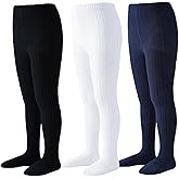 Marchare Baby Girls Tights Thick Cable Knit Tight Solid Footed Leggings Warm Stockings For Kids
