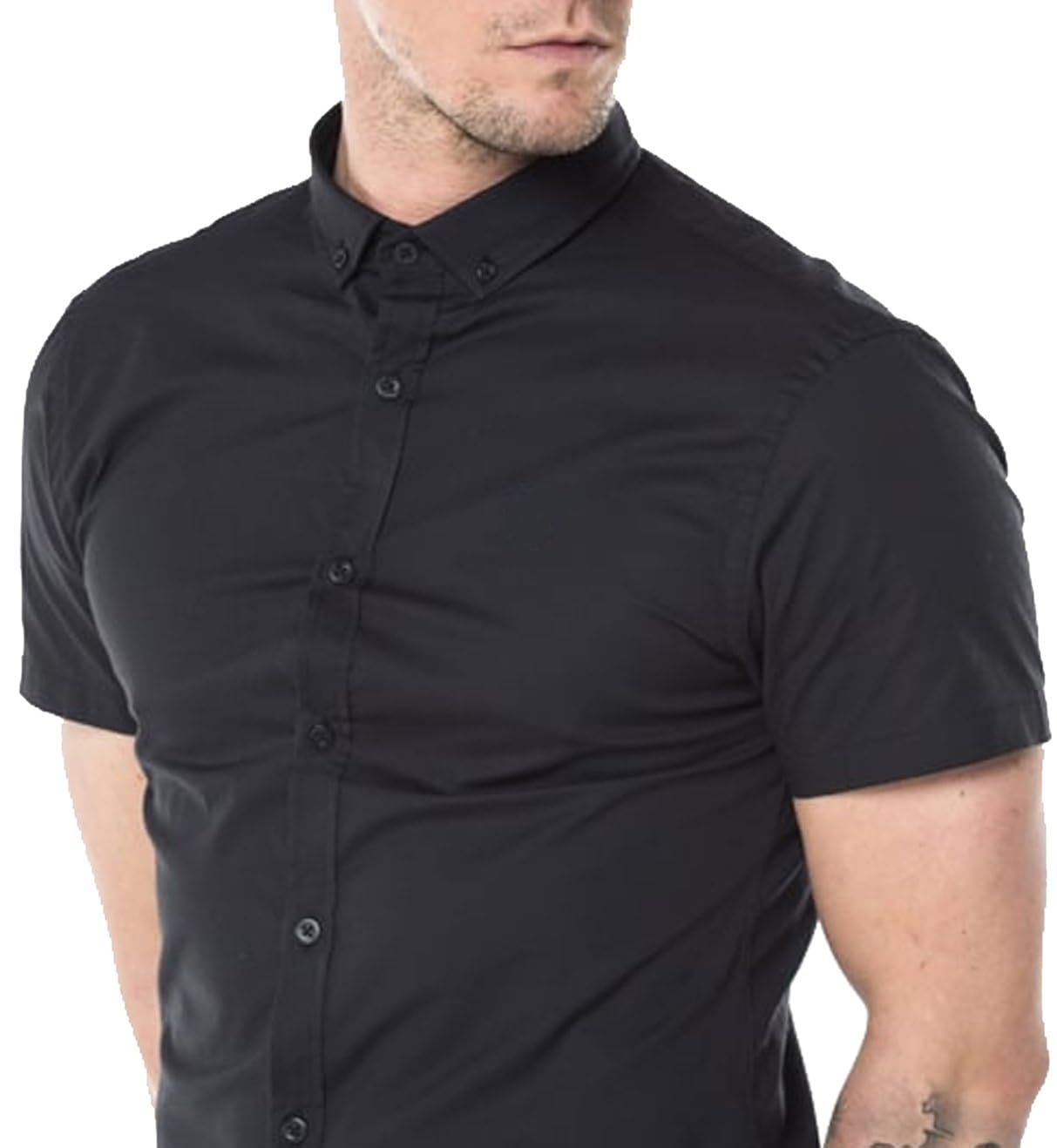 youthquake half sleeves button down linen shirt for mens