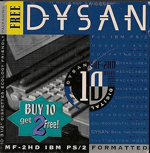 DYSAN MF-2HD, IBM PS/2 3-1/2" Double Sided Floppy Disks