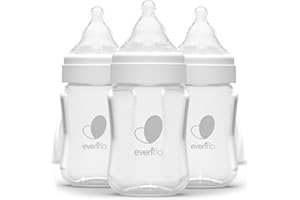 Evenflo Feeding Balance + Wide Neck Glass Bottles - 6oz 3 Pack