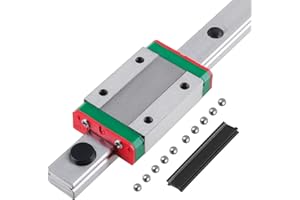 CNCMANS MGN9 300mm Linear Rail Guide with MGN9H Linear Bearing Carriage Block, Mini Linear Rail for DIY 3D Printer (H-Type, 300mm/11.81inch)