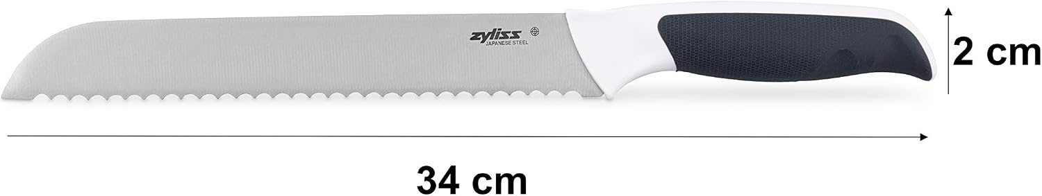 Zyliss Comfort Bread Knife, 20.5cm/8in, Japanese Stainless Steel, Serrated Edge, Non-Slip Handle - Image 5