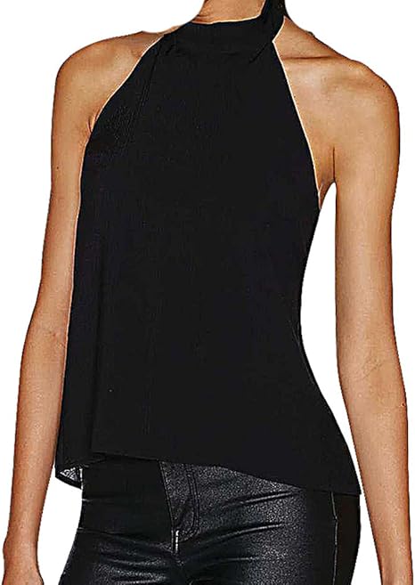 black halter tank