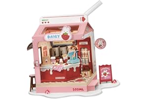 JunZheHub DIY Miniature Dollhouse Building Blocks, Easy to Assemble, Must Be Assembled, for Children and Adults, Birthday Gif