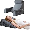 ENITYA Bed Wedge Pillow and Reading Pillow for Sitting in Bed Adult, 2 Item Bundle