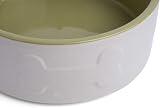 Petface Ceramic Dog Bowl with Bone Design Cream Green 20 cm view 4