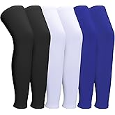 CACASO 3 Pairs Leg Sleeves,Full Length Leg Compression Sleeve,Sports Leg Knee Sleeve with Anti Slip Silicone Strips