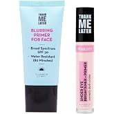 Elizabeth Mott Thank Me Later Soft-Focus Brightening Bundle &ndash; Blurring Face Primer SPF 30 + Soft Pink Under Eye Brightener Base for Fine Lines, Dark Circles &amp; Smooth Makeup Wear