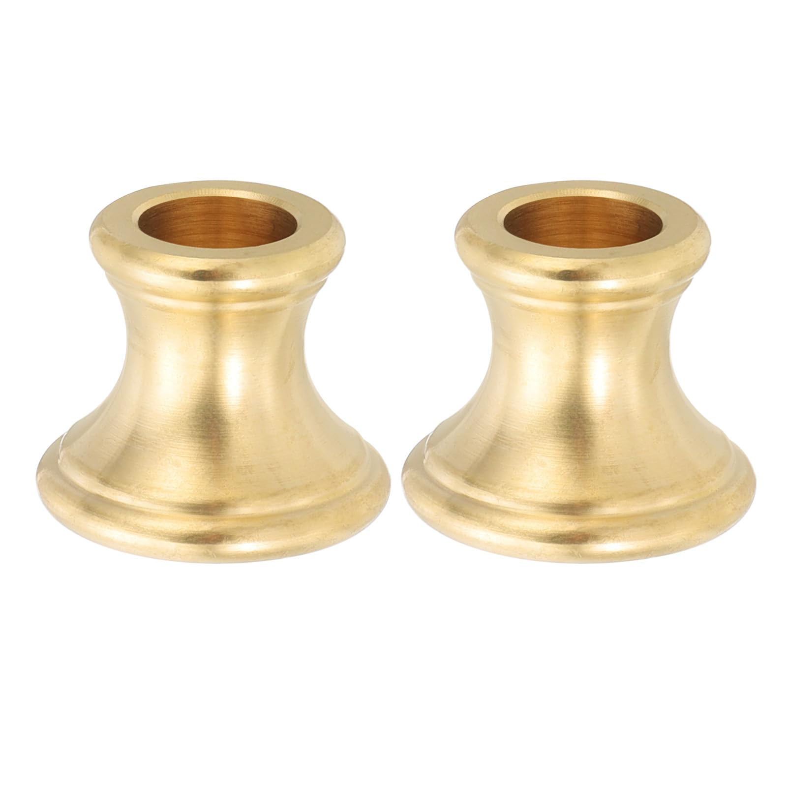 PATIKIL Lamp Solid Brass Neck, 2 Pcs Turned Brass Spindle Slips Lamp Finial Pipe Light Fixture for 1/8 IP or M10 Lamp Rod Light Repair Decoration, 24x20mm