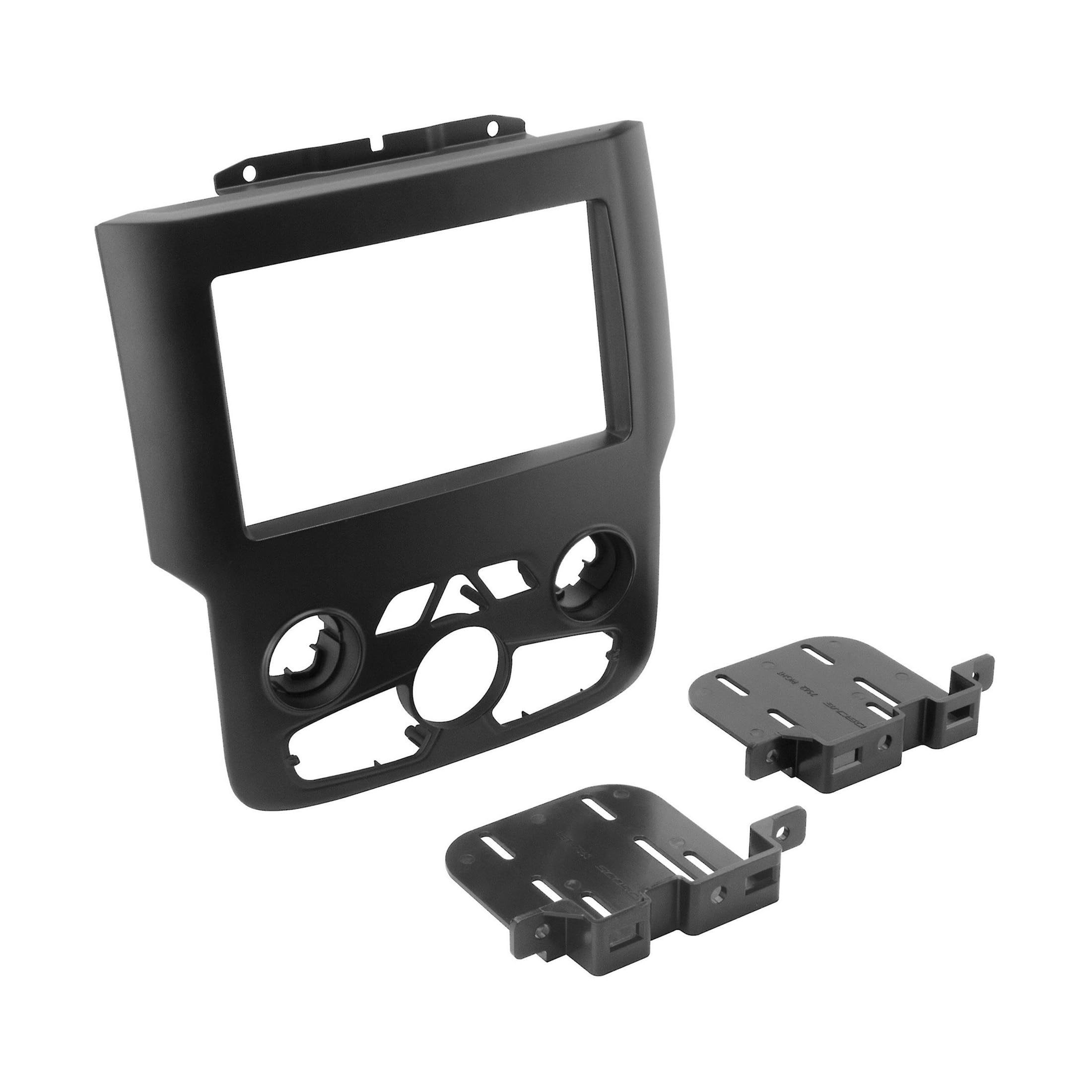 Scosche CR1297DDB Compatible with 2013-Up Ram Truck Main Panel 2DIN Dash Kit Black (Factory 8" Replacement)