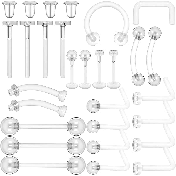 Clear Multi Use Acrylic Hide Your Piercing Lip Monroe Cartilage Tragus O Ring Retainer