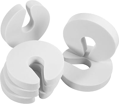 Jiayichengju LEZQHB 6 Pack White Foam Child Door Stopper Baby Safety Finger