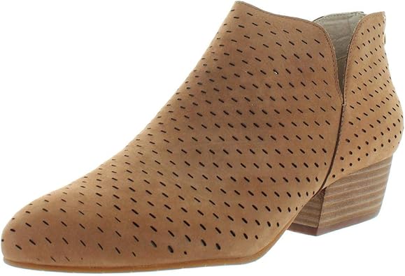 womens cognac booties