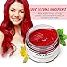 Washable Temporary Hair Color Creme, Hairstyle Color Pomade, Instant Hair Wax Dye Styling Cream Mud, Hair Pomades for Party, Cosplay, Nightclub, Masquerade, Halloween (Red)