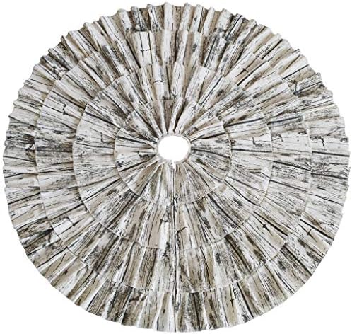 Christmas Tree Skirt Burlap Base Cover Decoration Floor Mat Multiple Sizes Grey