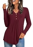 CATHY Womens Long Sleeve Tops 2025 Fall Fashion