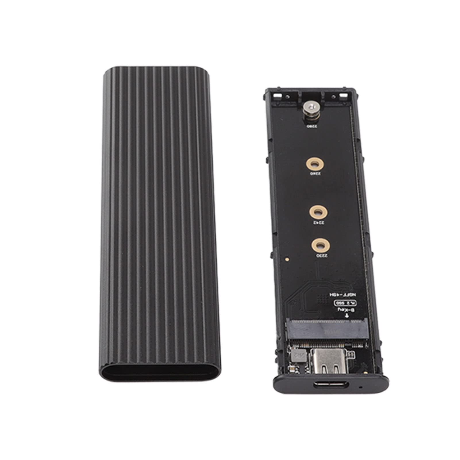 M.2 NVMe SATA SSD Enclosure Adapter, Tool-Free USB C 3.1 SSD Enclosure Adapter for OS X, Linux, Android, UASP Protocol, Black