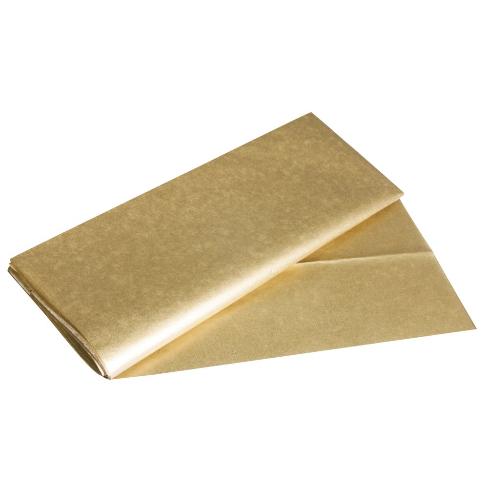 Rayher Set of Three Tissue Paper Sheets for Gift Bags and Gift Wrapping, Silk Paper for Craft, gold, 50x70cm, 67273616