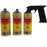 Produktbild von Brantho Korrux Rostschutz-Spray 3-in-1 – 3x 400 Ml Schwarz Inkl. Spraydosenhandgriff – Metallschutzfarbe