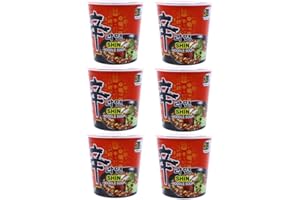Nongshim Shin Spicy Ramen Instant Gourmet Cup Noodle (Pack of 6)