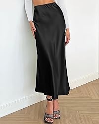 BTFBM 2024 Women Long Satin Summer Spring Skirt