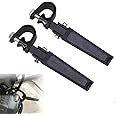 Oumurs Footpegs Footpeg U clamp Compatible with 1 inch- 1.25 Inches 1 1/4 Inches Engine Guard U-Clamp Footpegs Compatible with Harley Bad Boy Heritage Softail FLST