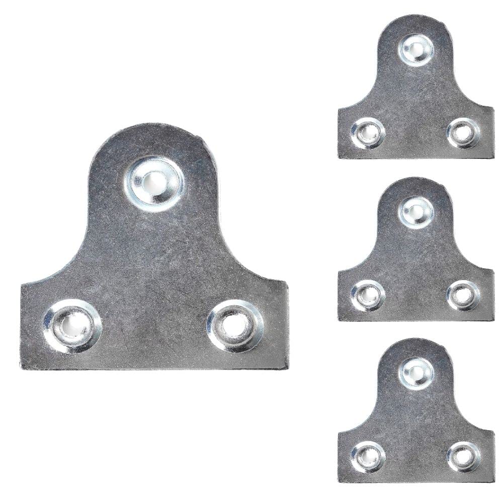 Picture Hanging Plates Mirror Glass Frame Hanging Fixing Plates Chrome Plated Secure Frame Hanger Bracket Pack of 10 (38mm)
