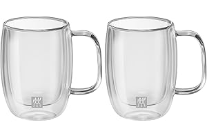 ZWILLING Sorrento Plus 2 Piece Insulated Insulated Double-Wall Glass Espresso Mug Set, Double-Shot 134mL