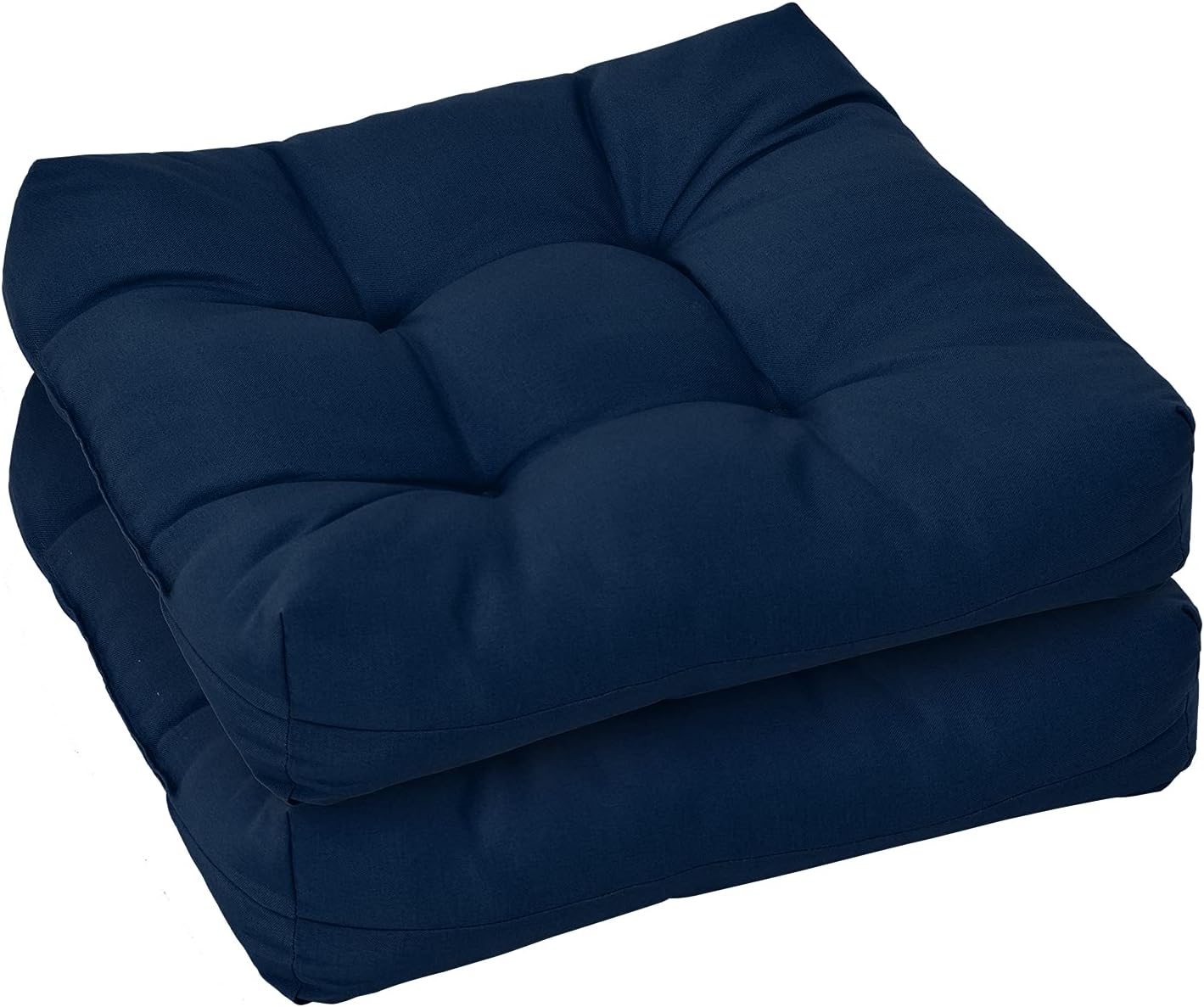 Giantex 2 Pack Tufted Patio Cushions, 4 Inch Thick Outdoor Chair Pads, Waterproof and High Elasticity, 21