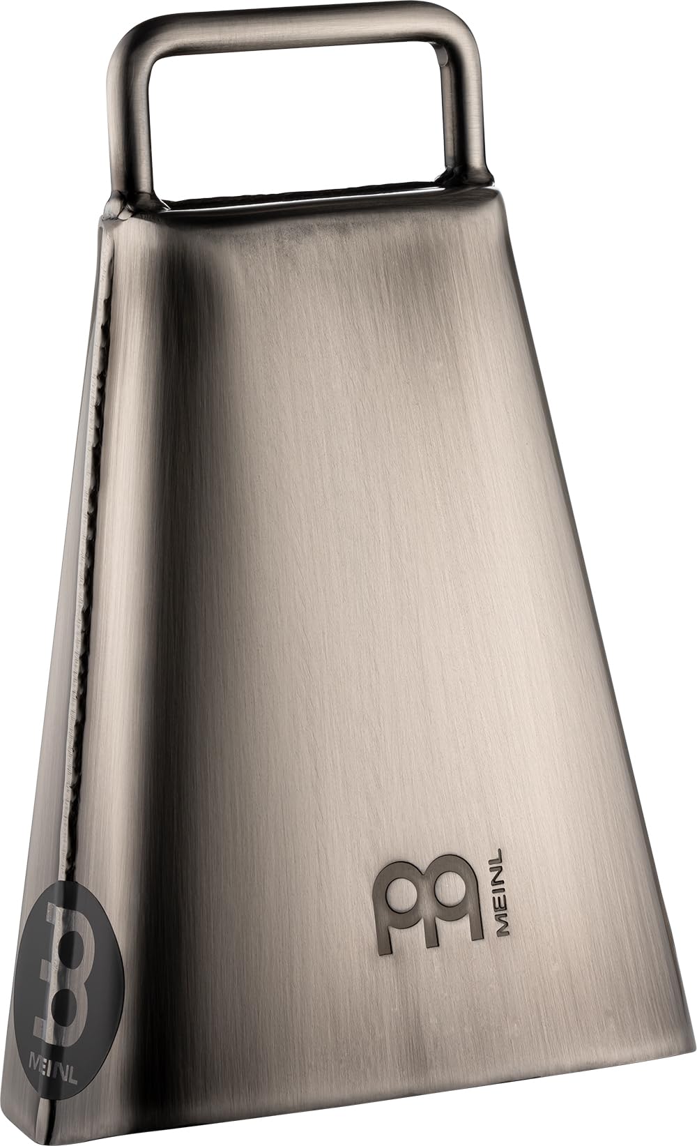 Meinl Percussion Handheld Cowbell Instrument - Medium-Large Idiophone - Length 6.25 Inches - With Handle - Steel, Silver (STB625HA-CB)
