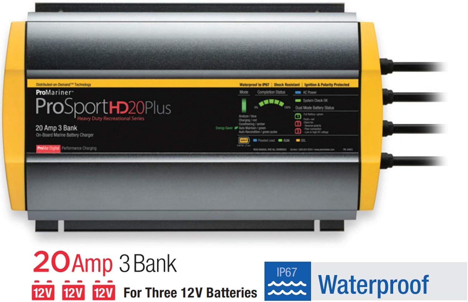 ProMariner 44021 ProSportHD Series Battery Charger - 20 Amp (Plus): Automotive