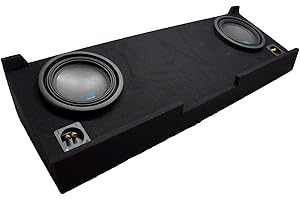 American Sound Connection 2X10GMCREW-07-11 Compatible with Chevy Silverado 2007-2013 Crew Cab Truck Custom Dual 10" Sub Enclo